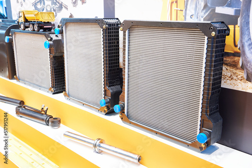 Radiators for truck cars in store photo
