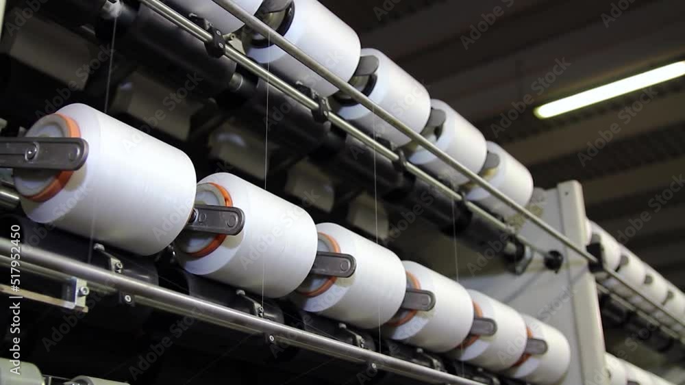Production Of Yarn In The Textile Industry. Yarn is produced by spinning raw fibers of cotton or other materials to produce long strands suitable for use in the production of textiles, weaving, sewing Production Of Yarn In The Textile Industry. Yarn is produced by spinning raw fibers of cotton or other materials to produce long strands suitable for use in the production of textiles, weaving, sewing