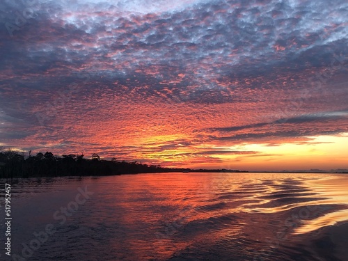 sunset over the sea