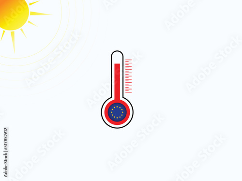 Europe at high temperatures. Pray for Europe. Europe Wildfire or Under a Heat Wave Crisis. Many Animals killed in Fire. Save nature save the life. vector illustrations.