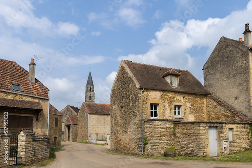 Cityscape of Saint-Pere with Eglise Notre-Dame in Bourgogne France is a miniature copy of the Notre-Dame in Paris.