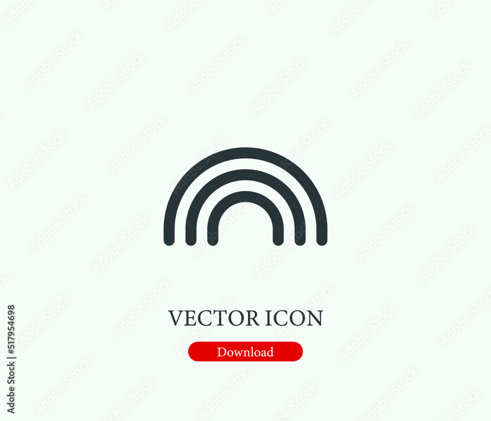 Rainbow vector icon. Symbol in Line Art Style for Design, Presentation, Website or Mobile Apps Elements, Logo. Rainbow symbol illustration. Pixel vector graphics - Vector Rainbow vector icon. Symbol in Line Art Style for Design, Presentation, Website or Mobile Apps Elements, Logo. Rainbow symbol illustration. Pixel vector graphics - Vector