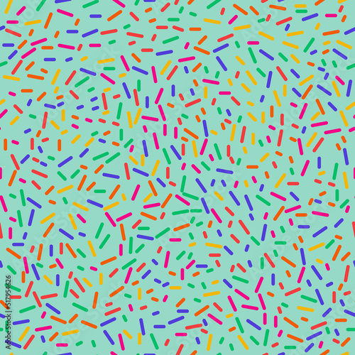 Colorful confetti sprinkles seamless pattern