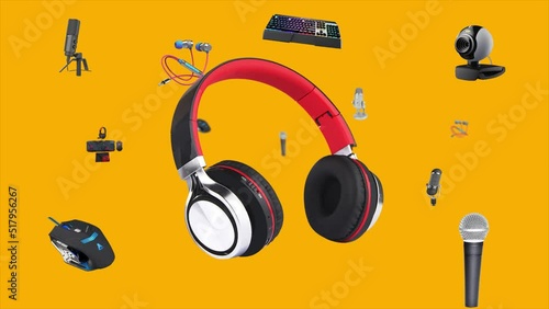 4K 60 fps navigation animation between e-commerce products.
Use for e-commerce, shopping and digital ads campaings. Mouse, keyboard, headset, microphone, gaming set, computer products, speaker, tech
 photo