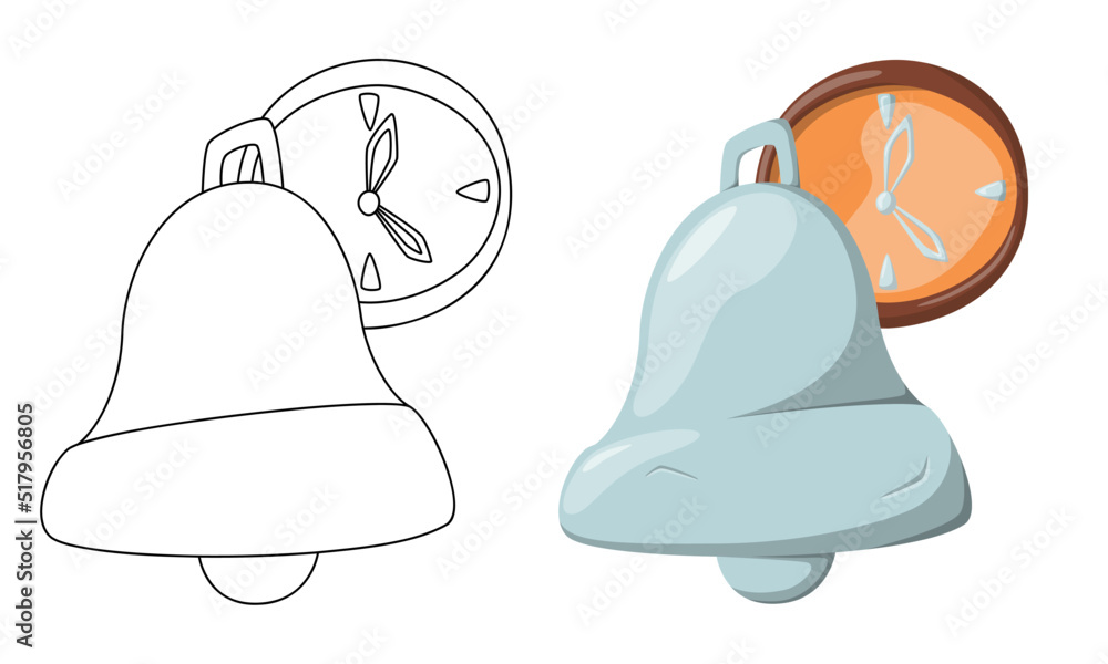 Set of vector illustrations Alert isolated on white background in line art flat color cartoon style. Set of vector illustrations Alert isolated on white background in line art flat color cartoon style.
