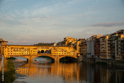Golden Hour Bridge in Florence Italy © Yusuf