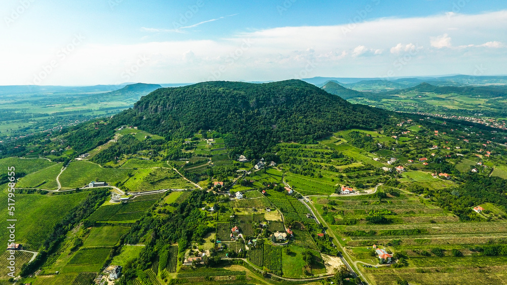 aerial view of a mountain near Balaton