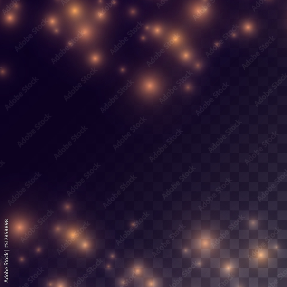 Dust particle background with light and stars explosion on transparent background Dust particle background with light and stars explosion on transparent background