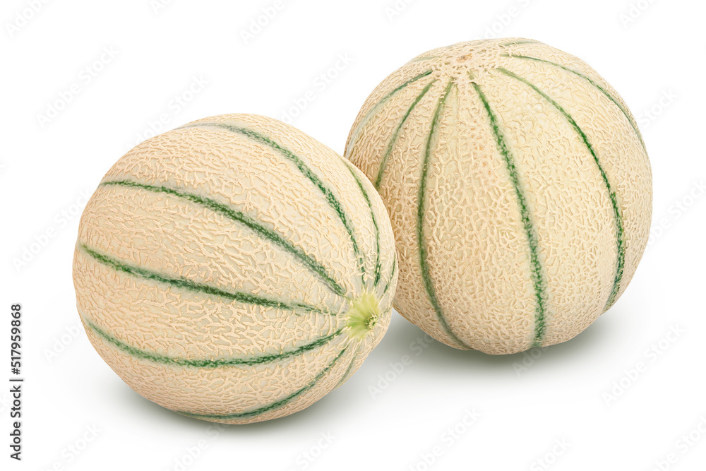 Cantaloupe melon isolated on white background with full depth of field Cantaloupe melon isolated on white background with full depth of field
