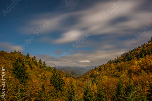 Great Smoky Mountains National Park Starlit Autumn Night photo