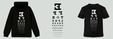 Snellen Eye Chart for Testing Vision - E F P T O Z | ready for printing t-shirts and hoodies