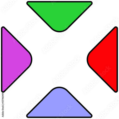 set of buttons for playstation with a triangle shape
