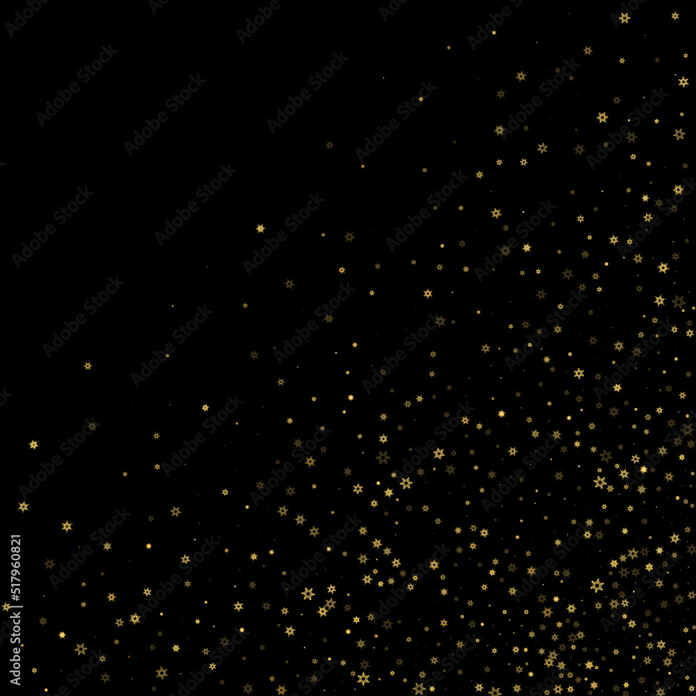 Falling Snow flakes golden pattern Holiday Vector Falling Snow flakes golden pattern Holiday Vector