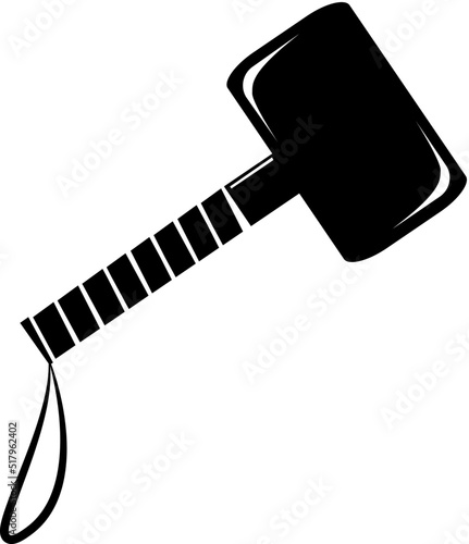 hammer vector image, silhouette (mjolnir)