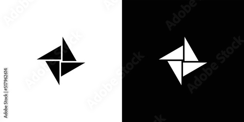 Simple and modern paper propeller logo design
