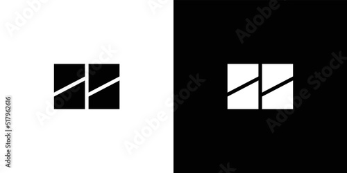 Simple and unique letter HH initials logo design