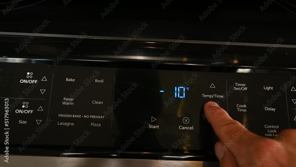Hand Setting Digital Calibration Temperature on Oven Hand Setting Digital Calibration Temperature on Oven