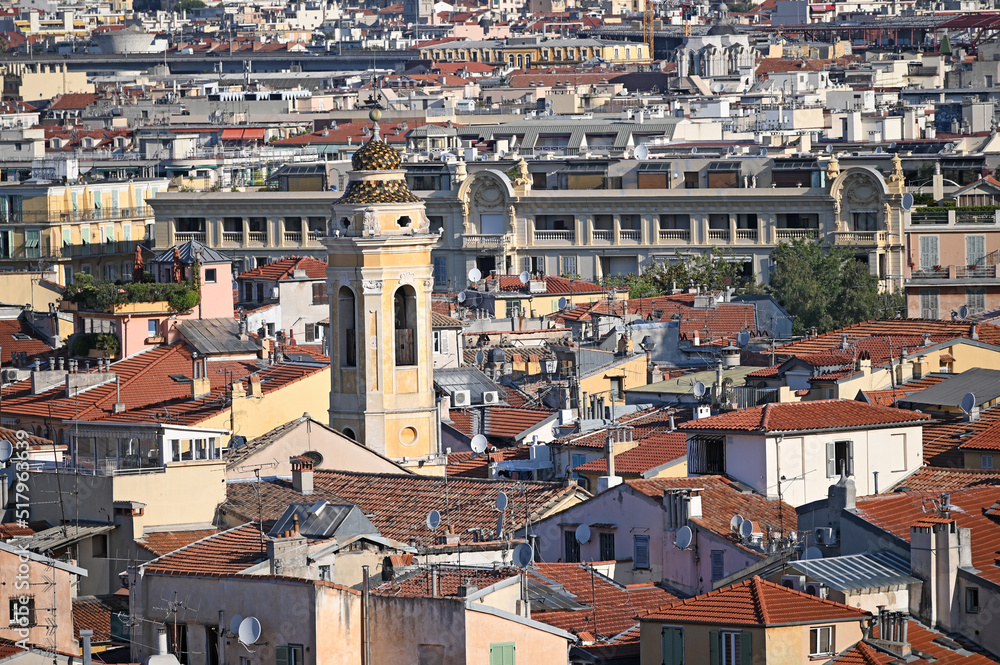 old town in Nice cityscape