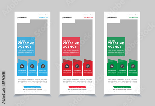 Business Agency Roll-up banner, roller banner, popup banner, pullup banner template design