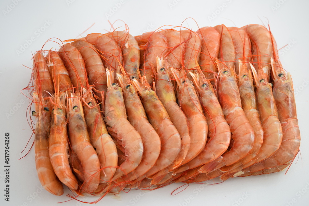 Fototapeta premium Gambon crudo congelado argentino