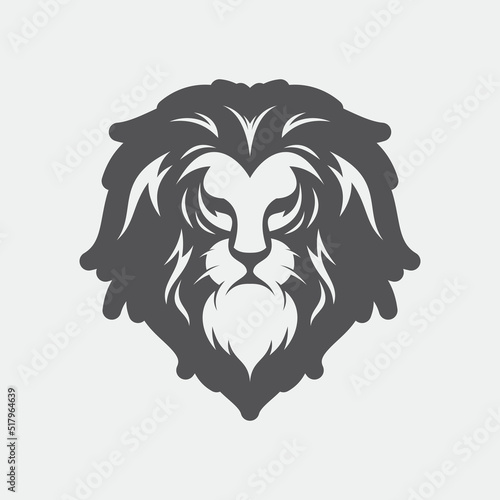 Dreadlocks Lion head silhouette design background