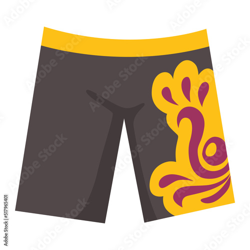 Swimming trunks. Men underwear. Shorts model, beautiful clothing for beach and everyday life, isolated on white background. Summer holiday pool apparel, sea, vacation