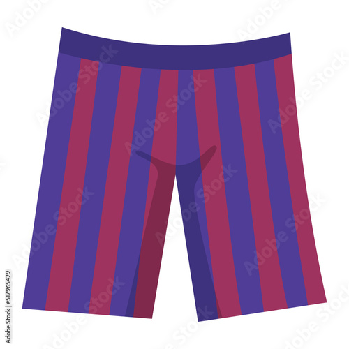 Swimming trunks. Men underwear. Shorts model, beautiful clothing for beach and everyday life, isolated on white background. Summer holiday pool apparel, sea, vacation