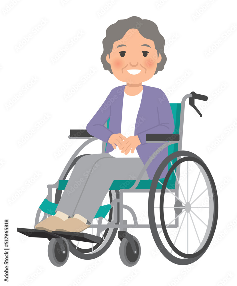 車椅子に乗ったおばあちゃん 車椅子に乗ったおばあちゃん
