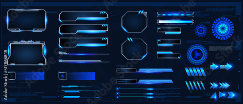 futuristic technology HUD, hi-tech elements. Statistics and data, information infographic. GUI elements for VR, UI design sights,