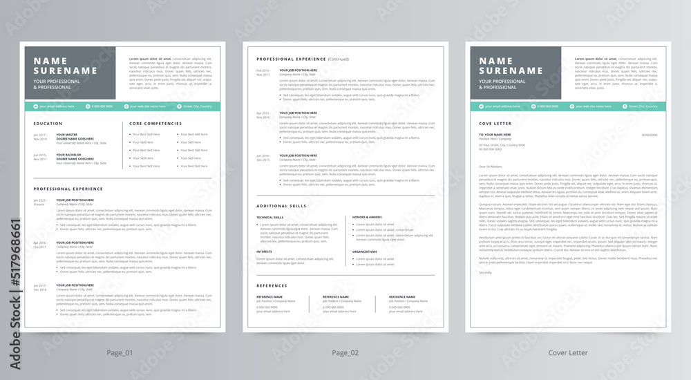 Creative Resume/CV and Cover Letter Template Creative Resume/CV and Cover Letter Template