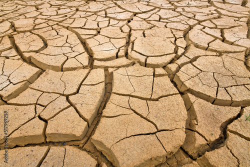 Ausgedörrter Boden mit Trockenrissen // Parched soil with drying cracks