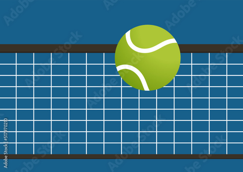 Tennis ball vector. Tennis ball in the field. wallpaper. free space for text. copy space.