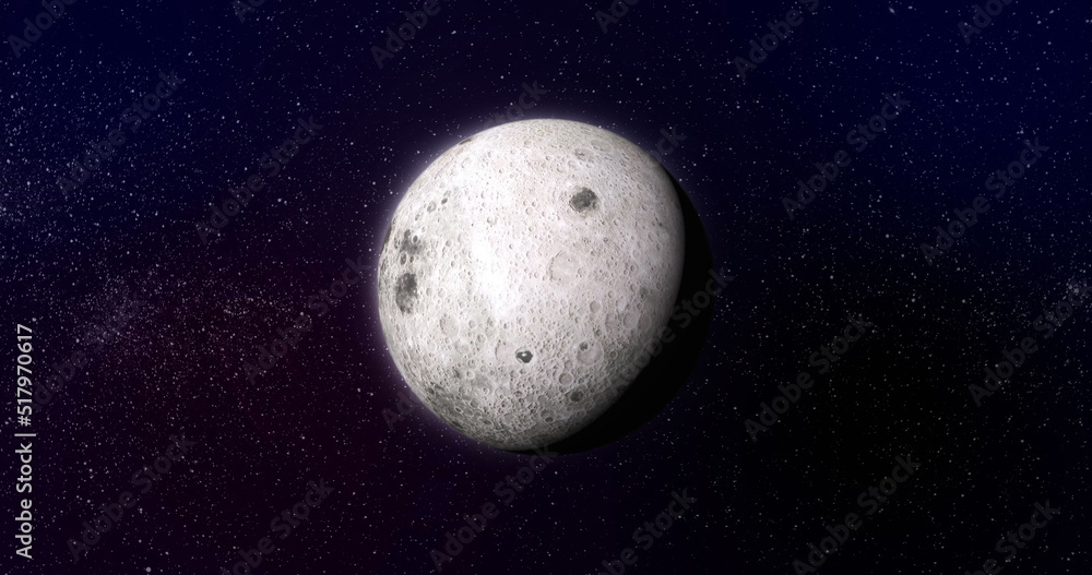 Image of moon in black space Image of moon in black space