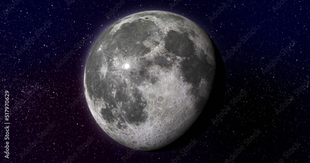 Image of moon in black space