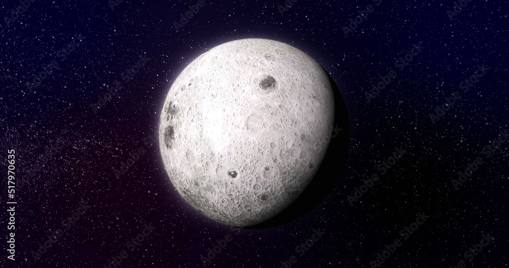 Naklejka premium Image of moon in black space