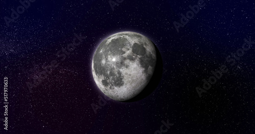 Image of moon in black space