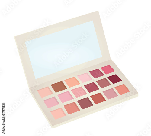 Eye shadow package. vector illustration