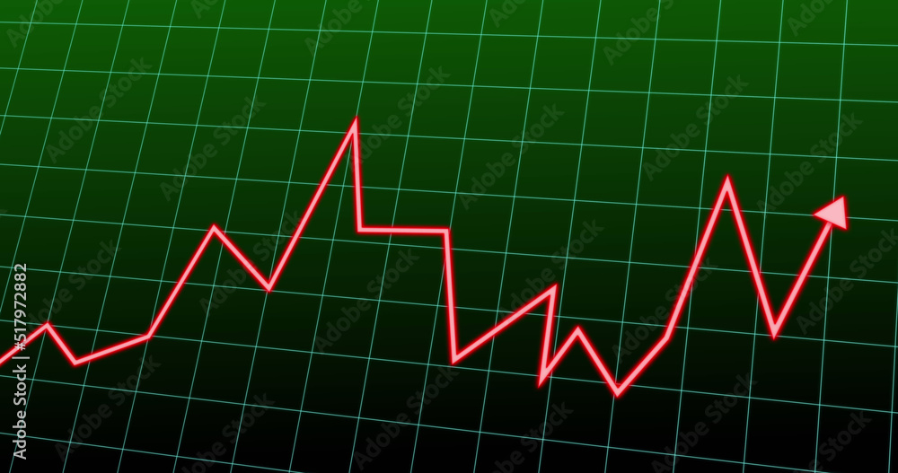 Image of financial graph over green background Image of financial graph over green background