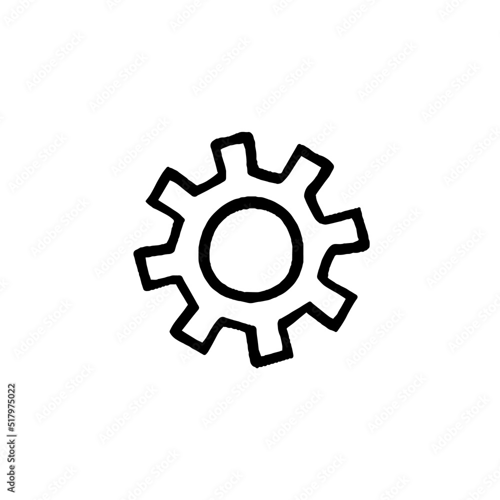 the gear icon. vector simple illustration the gear icon. vector simple illustration