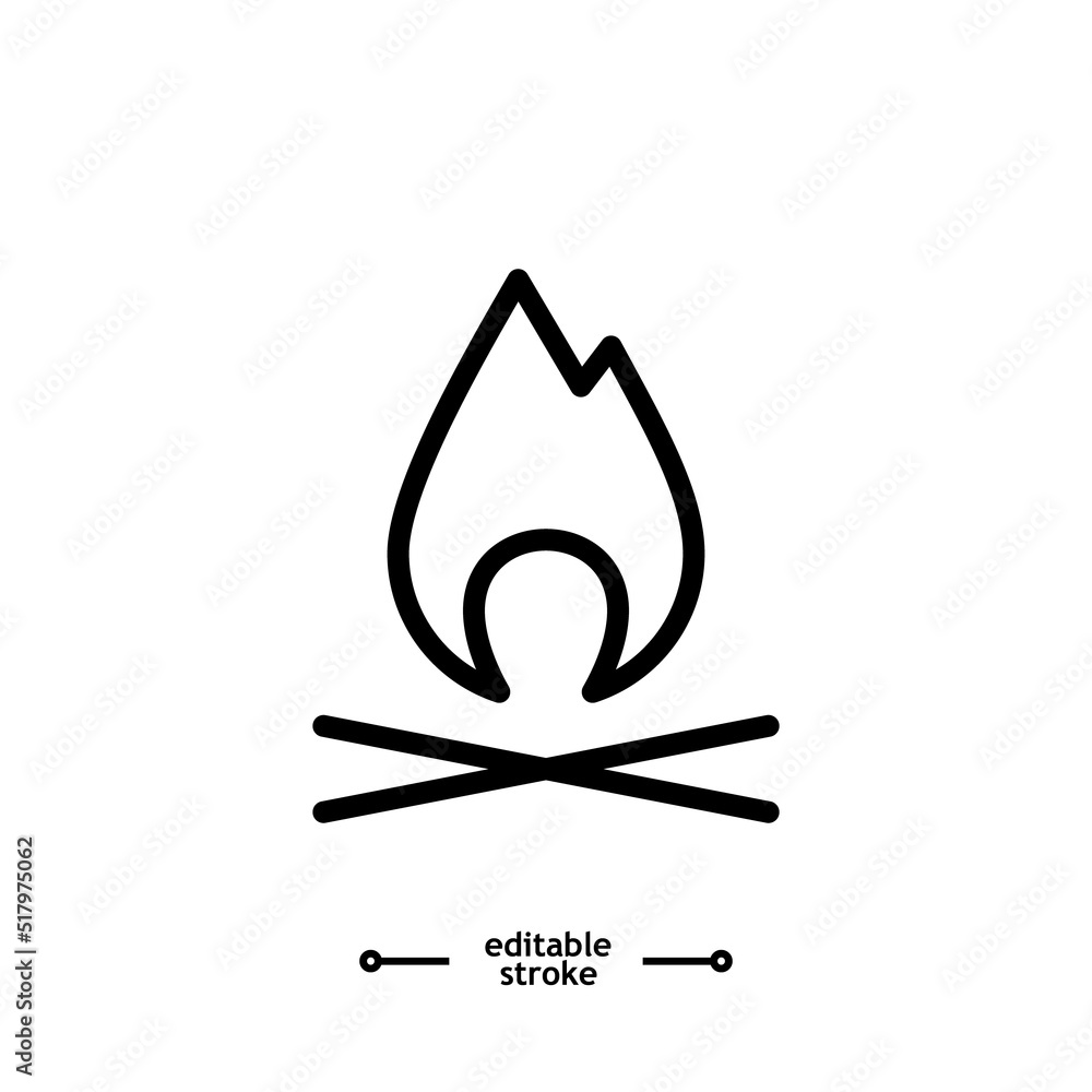 Fire flame icon vector, sign, symbol, logo, illustration, editable stroke, flat design style isolated on white linear Fire flame icon vector, sign, symbol, logo, illustration, editable stroke, flat design style isolated on white linear