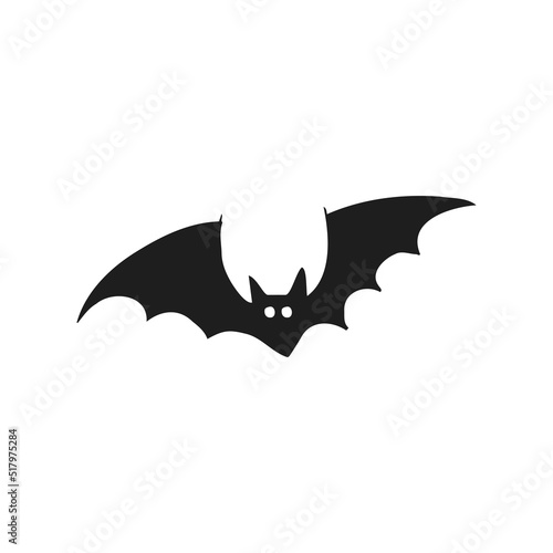 Halloween 2022 - October 31. A traditional holiday, the eve of All Saints Day, All Hallows Eve. Trick or treat. Vector illustration in hand-drawn doodle style. Bat.