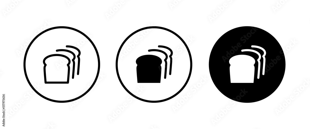 bread slices icon vector, sign, symbol, logo, illustration, editable stroke, flat design style isolated on white linear bread slices icon vector, sign, symbol, logo, illustration, editable stroke, flat design style isolated on white linear