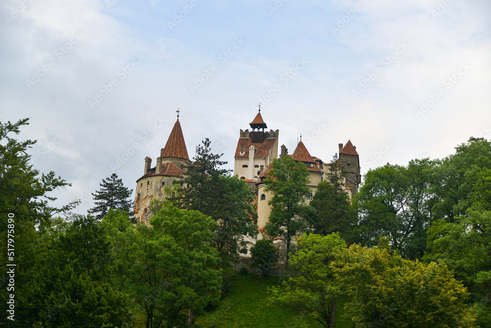 old castle in the forest on the mountain