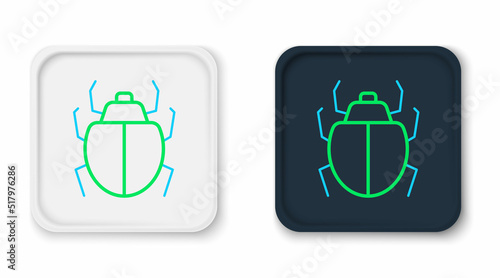 Line Mite icon isolated on white background. Colorful outline concept. Vector