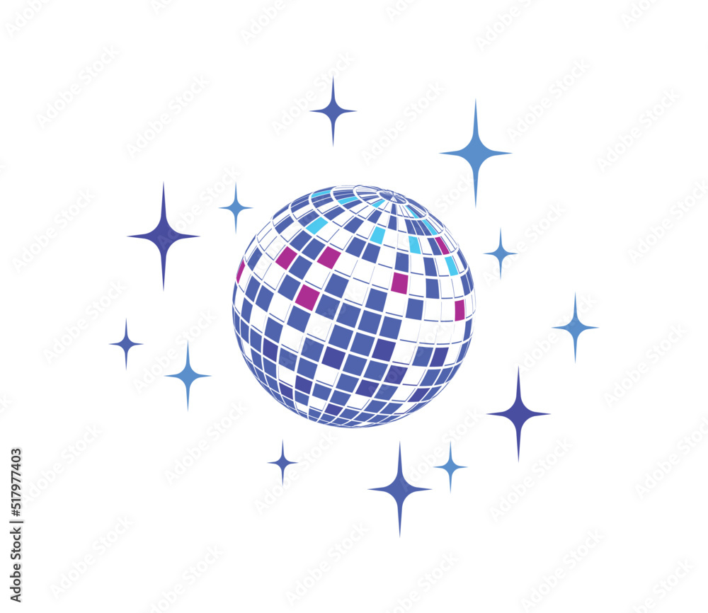 Disco ball Vector icon Disco ball Vector icon Disco ball Vector icon