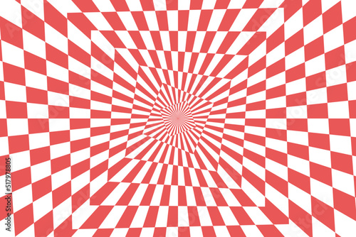 Vector abstract background. Simple illustration with optical illusion  op art.
