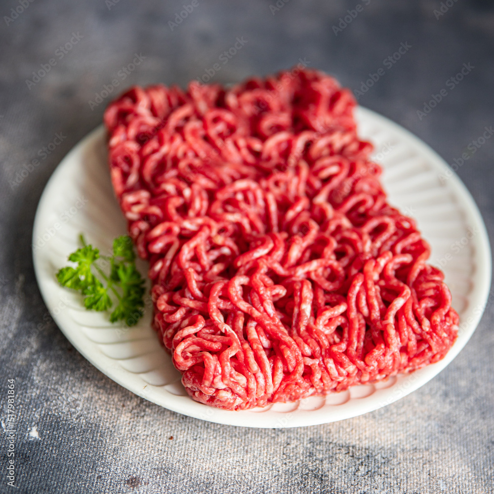 minced meat raw pork, beef, lamb cuisine fresh meal food snack on the table copy space food background rustic minced meat raw pork, beef, lamb cuisine fresh meal food snack on the table copy space food background rustic