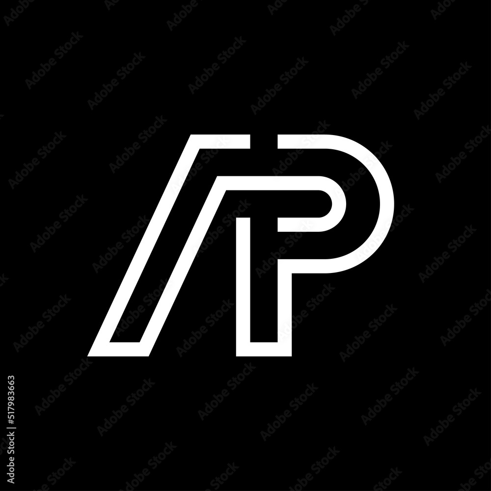Creative minimal letter AP monogram logo Creative minimal letter AP monogram logo