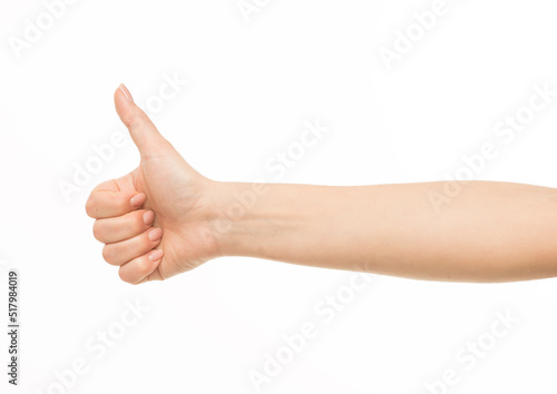 Wallpaper Mural hands show gestures. female hands show gestures on a white background isolated. Torontodigital.ca