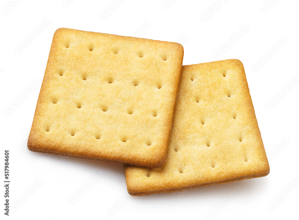 Delicious crackers, isolated on white background Delicious crackers, isolated on white background